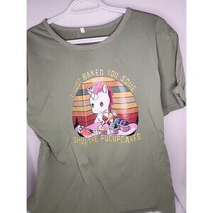 I Just Baked You Some Shut The FUCUPCAKES Unicorn T shirt %100 Premium Cotton